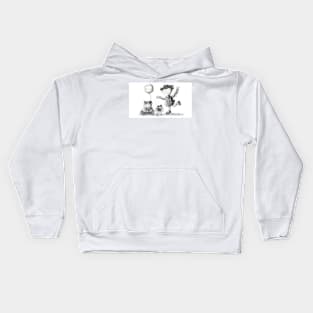 And the pug wore a Wedding Dress! Kids Hoodie